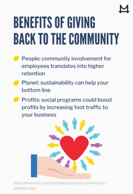 3 benefits of giving back to the community: people, planet and profits