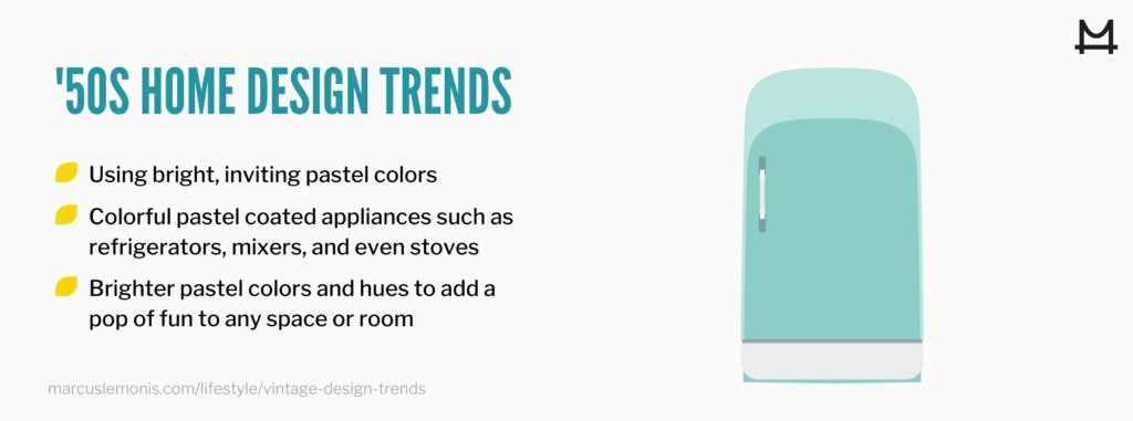 List of 50’s home trends making a comeback.