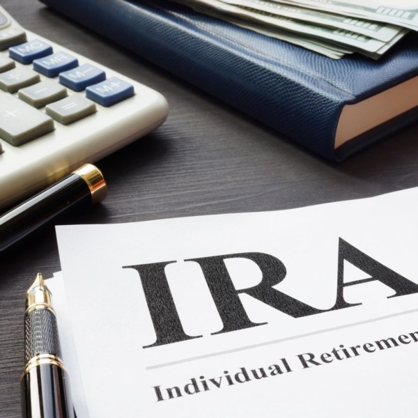 Close-up of an IRA document