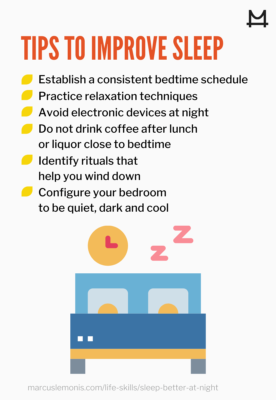 List of tips for better sleep.