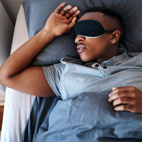 Man sleeping in bed
