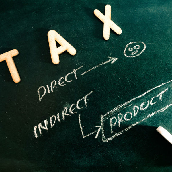 School chalk board to understand taxes