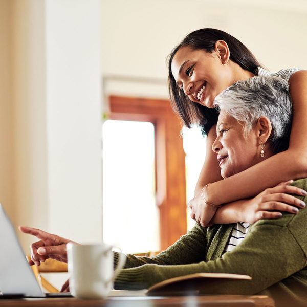 Image of two people embracing each other
