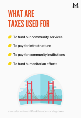 Graphic to understand taxes and their use