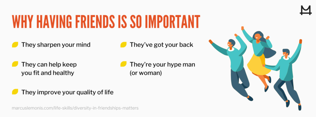 List of reasons why having friends is so important