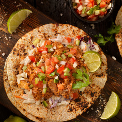 Image of an open taco