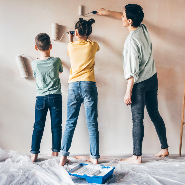 family painting wall